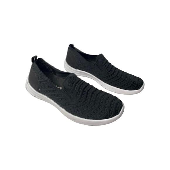 Apana Shoes - Apana Inhale Women’s Comfy Slip On Black‎ Sneaker Shoes 9 #AF9988